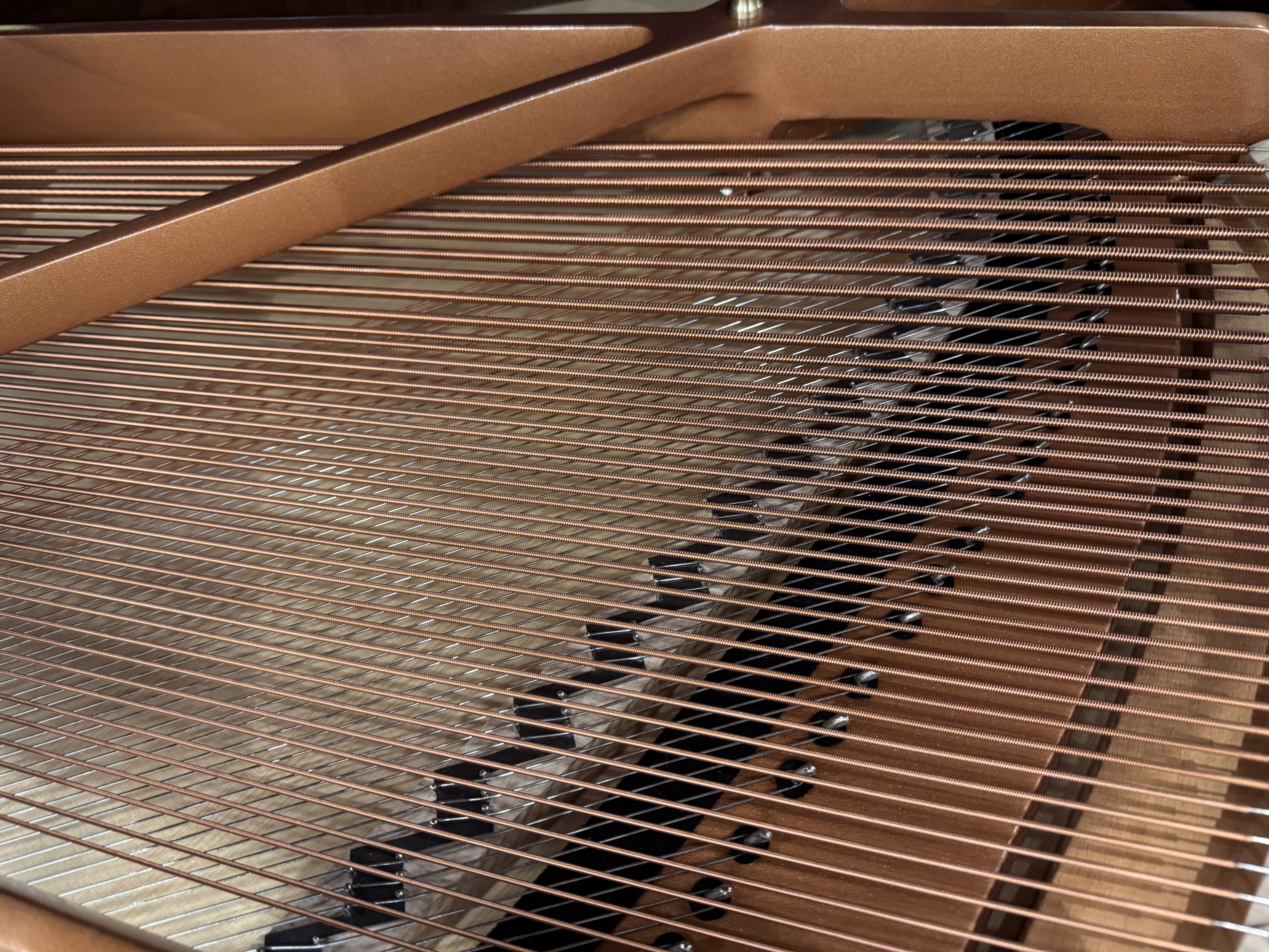 Player piano mechanism close-up